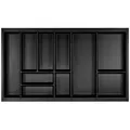 Produktbild: SO-TECH® Besteckeinsatz ORGA-BOX Junker Slim lavagrau mit Perlstruktur, 825 x 476 mm im 90er Schrank im SO SLIM Schubladensystem grau 82.5 cm x 5.2 cm x 47.6 cm