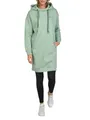 Produktbild: DENIMFY Hoodie Damen lang Oversized DFAnna Kapuzenpullover Pullover Sweatkleid Kapuzenkleid Streetwear Print Grün L, Größe:L, Farben:Jadeite Green