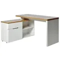 Produktbild: Jahnke Eckschreibtisch CU-Libre 150 E Holzoptik Weiß, Braun Weiß / Eiche
