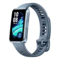 Produktbild: HUAWEI Band 10, Schlankes Gehäuse aus Aluminiumlegierung, Tragekomfortarmband, Professionelle Schlafanalyse, KI-gestütztes Fitness-Tracking, Schnelles Aufladen, Kompatibel mit Android & iOS, Blau