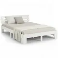 Produktbild: Homestyle4u Holzbett, Weiß, Holz, Kiefer, 180x200 cm, Schlafzimmer, Betten