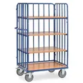 Produktbild: Fetra - Etagenwagen - Tragkraft 600 kg - 1.800 x 630 x 1.169 mm (HxBxT) - 4 Böden - 1 Längswand