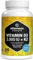 Produktbild: VITAMIN D3 K2 2000 I.E./100 µg hochdosiert Tabl. 240 St