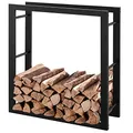 Produktbild: RANSENERS Kaminholzregal 160x27x150cm (Mehr Größe Optional) - Metall Brennholzregal Feuerholzregal Stapelhilfe Innen und Aussen