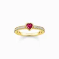 Produktbild: THOMAS SABO Damen Ring 925 Silber Herz Goldfarben Gr. 56 TR2448-995-10-56