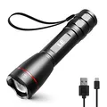 Produktbild: LE LED Taschenlampe Aufladbar USB, Extrem Hell 15000 Lux OSRAM P9 Taschenlampen, IPX4 Wasserdicht Zoombare Handlampe mit 5 Modi, Wiederaufladbare Taktische Taschenlampe für Camping, Outdoor, Wandern