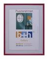 Produktbild: Becker & Hach Bilderrahmen 40 x 50 Kunststoff Echtglas Kunststoffrahmen Puzzlerahmen (rot)