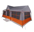 Produktbild: vidaXL Tunnelzelt Familienzelt mit Dach Grau und Orange 622 x 295 x 238 cm, (1 tlg)
