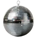 Produktbild: Spetebo Dekokugel Discokugel zum Aufhängen (Artikel, 1 St., 1-tlg), Spiegelkugel mit Echtglas Facetten in Silber Ø 25 cm