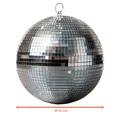 Produktbild: Echtglas Spiegel Disco Kugel - 3 Modelle - Party Lichteffekt silber mit Haken