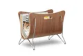 Produktbild: relaxdays Zeitungsständer aus Holz braun geboge