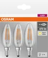 Produktbild: OSR 405807581931 - LED-Lampe BASE E14, 4 W, 470 lm, 2700 K, Filament, 3er-Pack