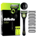 Produktbild: Gillette Labs Neon Night Systemklingen 8er + Handstück Online Versandvariante Rasierklingen+Handstück