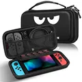 Produktbild: FINTIE Tasche für Nintendo Switch/Switch OLED Modell - Tragetasche Aufbewahrungstasche Hülle Case mit 10 Spielkartenhaltern und Haltegurt für Nintendo Switch Konsole und Zubehör, Don't Touch