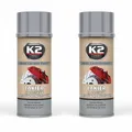 Produktbild: 2x K2 BREMSSATTELLACK SPRAY 400ML BRAKE CALIPER PAINT SILBER L346SR