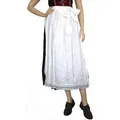 Produktbild: German Wear Dirndlschürze GW1600-3 weiß, Lange Dirndl Schürze Trachtenschürze Dirndel Weiß 34-36
