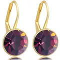 Produktbild: Ohrringe Gold 925 Silber Amethyst mit Markenkristallen NOBEL SCHMUCK