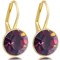 Produktbild: Ohrringe Gold 925 Silber Amethyst mit Markenkristallen NOBEL SCHMUCK