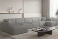 Produktbild: Fun Möbel Wohnlandschaft Sofa U-Form CELES PREMIUM XL in Stoff Scala, Breite 462 cm, Inkl. 2 Zierkissen, Rundumbezug