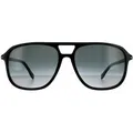 Produktbild: Hugo Boss Aviator Mens glänzend schwarz grau Gradient Sonnenbrille