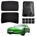 Produktbild: Shop4EV Sonnenschutz für Tesla Model 3 Highland(10/23 bis Heute) – UV-Blendschutz für Glasdach, Isolierfolie, zweiteilig. Einfache Montage mit Clips. Inkl. Aufbewahrungstasche