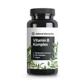 Produktbild: natural elements Vitamin B Komplex - 180 Kapseln - Hochdosiert: 500 µg Vitamin B