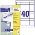 Produktbild: Avery-Zweckform 4780 Universal-Etiketten 48.5 x 25.4mm Papier Weiß 1200 St. Permanent haftend Tintenstrahldrucker, Laserdrucker
