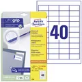 Produktbild: Avery-Zweckform 4780 Universal-Etiketten 48.5 x 25.4 mm Papier Weiß 1200 St. ...