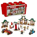 Produktbild: LEGO 71787 NINJAGO Kreative Ninja Steinebox, Spielzeug Aufbewahrungskiste mit Ninja-Auto und Motorrad, Dojo und Minifiguren für Kinder ab 5 Jahren