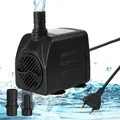 Produktbild: Extrem Leise, Regulierbare Aquariumpumpe Mit 4 Saugnäpfen Für Teichbrunnen, 2 Düsen, 10 W, 600 L/h