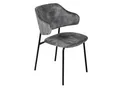 Produktbild: riess-ambiente Stuhl VOGUE - grau Samt schwarze Metallbeine
