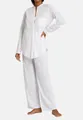 Produktbild: Hanro Pyjama Cotton Deluxe (Set, 2 tlg) Pyjama - Baumwolle - Mit Knopfleiste, Brusttasche und Mandarinkragen