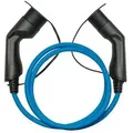 Produktbild: E-Auto-Ladekabel Mode 3, Typ 2 Stecker an Buchse, 3-phasig, 16 A, 11 kW, blau, 2,5m