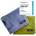 Produktbild: FLUFFINO® Hundehandtuch Mikrofaser – 2er-Pack - 120 x 70 cm - Grau & Grün