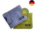 Produktbild: FLUFFINO® Hundehandtuch – Saugfähig, Weich u. Waschbar (2er-Pack, 120x70 cm, Gra