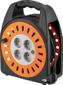 Produktbild: Goobay 71355 Kabeltrommel 4x Schuko 25m schwarz/orange
