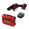 Produktbild: Einhell Akku-Astkettensäge GE-PS 18/15 Li BL Kit Power X-Change (18 V, Brushless, 12,5 cm Schnittlänge, werkzeugloser Schwert-/Kettenwechsel, inkl. 2,5 Ah Akku, Ladegerät, E-Case S-F)