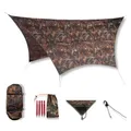 Produktbild: AMAZONAS Ultra-Light Traveller Tarp Forest 650g Packmaß 25 x 10 cm Fallschirmseide Wetterschutz in Tarnoptik Blätterwaldoptik