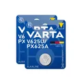 Produktbild: 2x V625U Knopfzelle 1,5V 200mAh ø 15,5 x 6,1mm LR9 PX625A EPX625G VARTA Blister