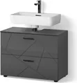 Produktbild: Livinity Waschbeckenunterschrank Ronco, 80 x 58.6 cm, Anthrazit Hochglanz/Anthrazit