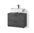 Produktbild: Livinity® Waschbeckenunterschrank Ronco, Anthrazit Hochglanz/Anthrazit, 80 x 58.6 cm