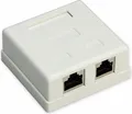 Produktbild: Goobay 2-port RJ45 Anschlussdose, CAT 6, STP