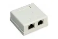 Produktbild: Goobay Netzwerkstecker GOOBAY CAT.6 Anschlussdose 2-fach, STP, weiß