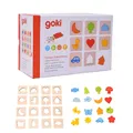 Produktbild: goki 56968 - Memospiel Formen ertasten aus Holz und Textil, Taktiles (US IMPORT)