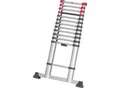 Produktbild: Teleskopleiter Hailo T80 FlexLine, EN 131-6, höhenverstellbar, Einhand-Entriegelung, Quertraverse, bis 150 kg, 13 Sprossen