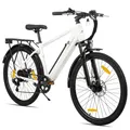 Produktbild: Hiland 26 Zoll-E-Mountainbike, 250W, 7 Gänge, mechanische Scheibenbremse, mit 10,4-Ah-Akku im Rahmen, Schutzblechen und Gepäckträger für Erwachsene