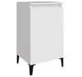 Produktbild: vidaXL Nachttisch Nachttisch Hochglanz-Weiß 40x35x70 cm Holzwerkstoff (1-St)