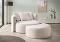 Produktbild: LeGer Home by Lena Gercke XXL-Sessel ISALIE, Rundsessel mit Hocker, Lesesessel, Loveseat, Big-Sessel (Set), trendige Stoffe, 3 Zierkissen, große Sitzfläche, Cord, Samt, Bouclé