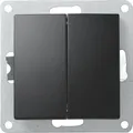 Produktbild: Wechselschalter McPower ''Flair'' 2-fach, 250V/10A, UP, matt schwarz