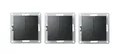 Produktbild: 3er Set WECHSELSCHALTER FLAIR 2-FACH, 250V~/10A,UP,MATT SCHWARZ,STECKANSCHL